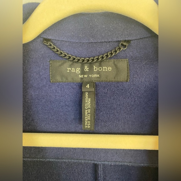 Rag & Bone New York Navy Academia 100% Wool Blazer Size 4 💙 - Picture 5 of 10